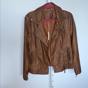 Max Studio Brown Leather Jacket